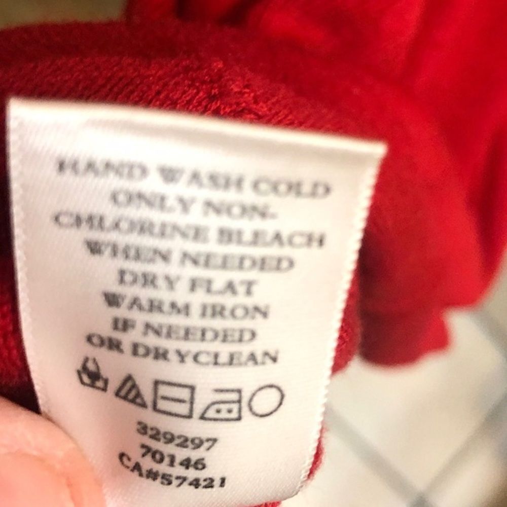 Ann Taylor‎ Red Pleated Drop Waist Short Sleeve Knit Dress Size XS/Med - Picture 6 of 7